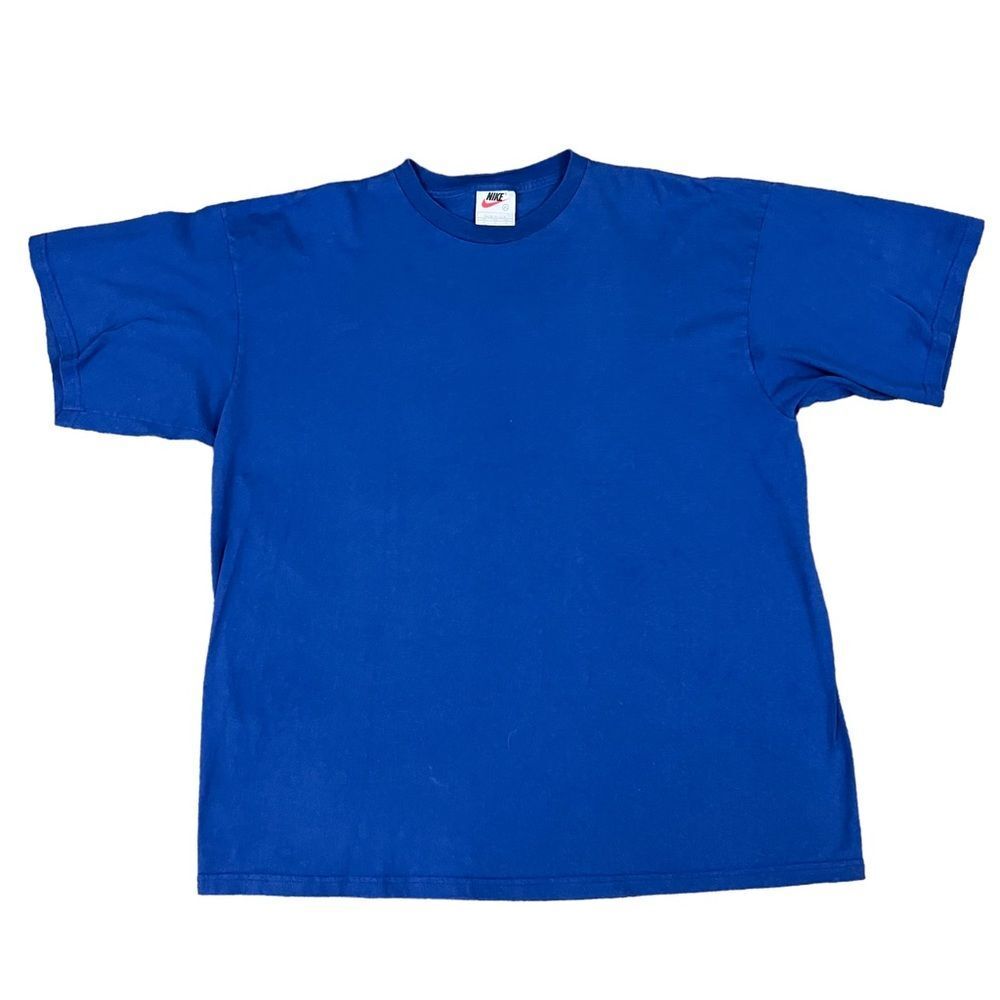 Blue Vintage Nike Crew Neck Tee Shirt, XL